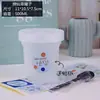 Bote Trendy de Gelatina de Hierba de 500 ml Caja para Llevar Ensalada de Frutas Bolas de Taro Taza para Helado con Tapa Caja para Empacar Pasteles