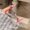 Pulsera Floral Exquisita de Zirconia Estilo Coreano Ins para Mujer, Pulsera Simple de Alta Gama, Accesorio de Mano de Moda y Versátil para Mujer
