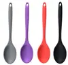 Colher Grande de Silicone Peça Única Envolto Totalmente Silicone Mais Denso Concha Grande de Silicone Colher de Silicone Ferramenta para Suplemento Alimentar Infantil
