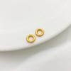 Anel de pigmento de ouro fosco 18K Xiangyun Qiankun anel diy pulseira de corda colar pulseira trançada anel de conexão acessórios