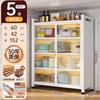Estante de Almacenamiento Multifuncional de Cocina Piso Almacenamiento Multicapa Gabinete Estante para Horno de Microondas Gabinete Doméstico Gabinete de Almacenamiento Alacena