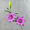 Fábrica Direta nova flor artificial alta Ramo 2 Lírio impressão 3D sentir pétalas arranjo de flores em casa flor falsa decorativa
