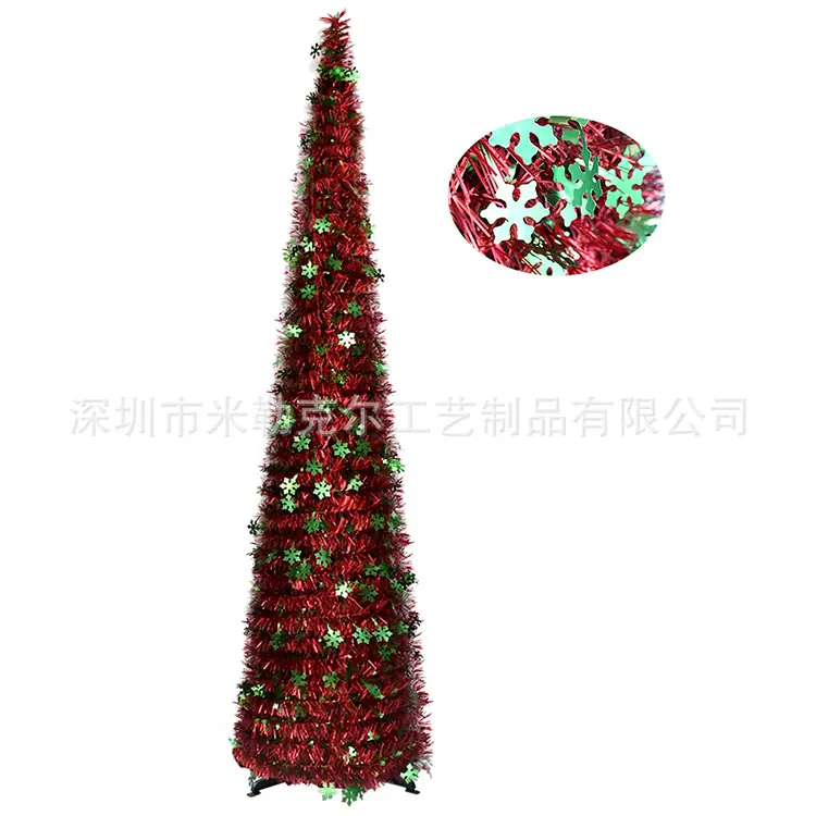哑光红带绿雪花1