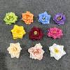 Cabeça de Flor Rosa DIY Feita à Mão Flores Artificiais Simuladas Acessórios de Cabelo Retrô Grampo de Cabelo Decoração de Flor Acessórios de Corsage para Roupas Adereços de Fotografia