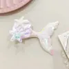 Nuevo Pasador de Sirena con Lentejuelas de Princesa Lindo Pasador de Cola de Pez para Niños Clip Lateral para Flequillo Tocado de Estrella de Mar y Concha