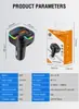 Nuevo Reproductor de MP3 Bluetooth para Coche Llamada Manos Libres Reproducción de Tarjeta U Disco Transmisor FM para Coche Atmósfera Colorida
