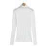 Camiseta de manga larga con cuello alto y estilo dulce y picante para mujer, nueva primavera 2025, ajustada, elástica y alta en el interior