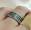Anillo Ábaco Vintage Personalidad Dominante Plata Tailandesa Oro Ri Jin Dou Estilo Étnico Para Hombre y Mujer Apertura Ajustable Anillo Individual