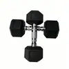 Mancuernas hexagonales recubiertas para fitness en casa, adecuadas para hombres y mujeres, hierro fundido sólido, hierro puro, mancuernas de peso completo para entrenamientos en casa
