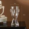 Vaso de Vidro Artístico para Rosto de Luxo Leve Atacado Flores Secas Plantio Verde Arranjo de Flores Decorações de Mesa para Sala de Estar Ornamentos Hidropônicos