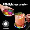 FGTYU014 Posavasos Acrílico Luminoso Navideño Transfronterizo Posavasos con Luz LED para Fiesta Navideña Decoración de Bar