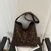 Bolso de Hombro Tote Grande de Capacidad para Mujer, Estampado de Leopardo, Casual, Moderno, 2025, Personalizado, Nueva Moda, Retro Simple, para el Trabajo