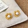Colección de Pendientes Dorados de Lujo Ligero Estilo Francés, de Gama Alta, Nicho y Elegantes, de Moda y Versátiles para el Uso Diario, Pendientes Personalizados para Mujer
