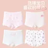 Roupa Íntima Feminina, Categoria A, Algodão Puro, Estilo Quatro Estações, Sem Fecho Pp, Cuecas Boxer Femininas, Shorts de Bebê com Desenho de Menina, Pacote com Quatro