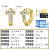 Pendientes de Cruz de Plata de Ley S925 Europeos y Americanos Transfronterizos, Accesorios de Oreja Personalizados de Nicho, Fabricante Fuente de Joyería de Comercio Exterior