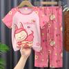 Pijama de Verano para Niños de Tailandia, Camiseta de Manga Corta y Pantalones Cortos, Delgado, Infantil, Nuevo 2025, Ropa de Casa para Niños, Traje para Niños Medianos y Grandes