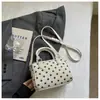 Bolso Boston de Lunares Tendencia Nicho Estilo Coreano para Mujer 2026 Verano Nueva Moda Versátil Bolso Cruzado Diario para Viajar