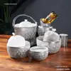 Utensílios tailandeses para beber e comer lata tigela Tailândia Uthongkan estilo do Sudeste Asiático Dai prata Phop Luda tigela smoothie sobremesa
