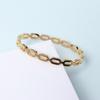 Nueva pulsera de acero de titanio hueco de personalidad joyería nicho de alta gama simple que no se desvanece joyería para mujer al por mayor