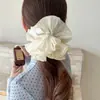 Diadema grande de satén plisado estilo coreano, suave y esponjosa, añade un toque de atmósfera, accesorio para el cabello versátil para niñas en salidas