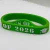 Temporada de Graduación 2026 Pulsera de Silicona Impresa con ¡Felicidadesclaseof Pulsera de Goma Edición Limitada Temporada de Graduación