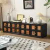 Estilo Medieval Nube Fragante Gasa Módulo de Armario Combinación de Gabinetes Madera Maciza Retro Gabinete Carmen Nuevo Estilo Chino Mueble de TV Mesita de Noche