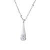 Colar de zircônia com gotas de água fosca de prata esterlina 925, feminino, simples, leve, luxuoso, de alta qualidade, não desbota, requintado, corrente de clavícula N0271