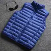 Jaqueta acolchoada leve nova outono e inverno 2024 moda masculina colete colete fino inverno leve por dentro e por fora colete