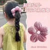 Acessórios de Cabelo para Meninas 2025 Faixa de Cabelo com Flores Elástico de Bola Prendedor de Rabo de Cavalo Fofo