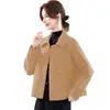 Nueva Chaqueta Versátil Casual de Moda Coreana Simple, Estilo Perezoso Holgado con Solapa para Otoño/Invierno 2026, Rejuvenecedora, para Edad Media y Mayores