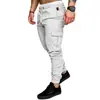 Comercio exterior transfronterizo 2024 overol para hombre pantalones multibolsillos pantalones tejidos para hombre con cordón en el tobillo pantalones casuales pantalones para hombre 10 colores