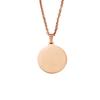 Venta caliente transfronteriza europea y americana, collar de acero de titanio personalizado de moda, colgante de espejo de acero inoxidable, joyería con letras de tarjeta redonda geométrica