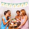 BA311 banderines de hojas de eucalipto para cumpleaños de bebé, banderines de pistola, banderines para fiesta, banderines de feliz cumpleaños