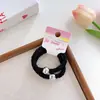 Elástico de Cabelo Trançado em Formato de Estrela com Coração Prata de Alta Elasticidade para Mulheres, Corda de Borracha Básica para Rabo de Cavalo Alto