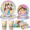 Amazon Katseye Grupo de Chicas Tema K-POP Decoraciones para Fiesta de Cumpleaños Platos de Papel Vasos de Papel Globos Pancartas Recortes