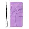 Para Sony xperia 10V Capa de couro para celular para Google 8Pro Curved Stripe Frosted Card Wallet Capa protetora