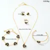 Cdd Brincos, Anéis, Pulseiras, Colares Mais Vendidos Transfronteiriços Conjunto de Seis Peças Coração Conjunto de Moda Fábrica de Origem