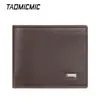 Cartera corta de hombre Taomicmic con textura de guijarro Negocio de exportación Cremallera de alta gama Monedero de cuero Venta al por mayor