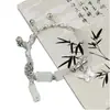 Pulsera de Moda Estilo Chino con Juntas de Bambú y Diseño de Mariposa, Versátil para Amigos, Estudiantes y Parejas