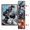 League of Legends Animación 3D Póster Estéreo Pintura con Gradiente de Rejilla Spider-man Iron Man Póster de Animación Rejilla de Ojo Desnudo