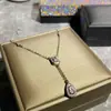 Versa Transfronterizo Nuevo Vintage Borla Chica INS Colgante Chapado en Oro con Gotas de Agua Diamante de Zirconia Cadena de Cuello de Moda Súper Hada