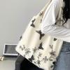 [Exclusivo de distribución automática] bolsa de encaje de mariposa bordada bolsa de hadas bolsa de lona para viajes de ocio bolso de hombro de gran capacidad