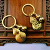 Al por mayor Vintage Imitación Cobre Pixiu Calabaza Cinco Monedas Emperador Atrae Riqueza Llavero Colgante Tortuga Calabaza Suministro de Múltiples Fuentes