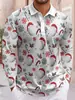 Camisa de botones estampada de nuevo estilo transfronteriza, polo casual de manga larga con estampado digital para hombre