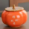Bote de Té de Cerámica de Caqui, Bote de Que Todo Salga Bien, Bote para Dulces de Boda, Venta al por Mayor de Pequeños Regalos de Boda