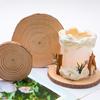 Posavasos creativo de madera de pino para velas, vela de aromaterapia, piedra de yeso para agrandar, base de tarjeta de madera, adornos de joyería para el hogar