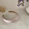 Diadema Francesa de Satín Rosa con Ala Ancha y Lunares 2026 Nueva Primavera/Verano Dulce Diadema de Alto Ajuste Que No Aprieta el Cabello Accesorio para el Cabello