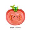 [Hengyue] Globo de Frutas y Verduras Transfronterizo Flor Azul Occidental Tomate Champiñón Globo Decoración de Fiesta Globo