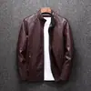 Nueva Chaqueta de Cuero para Hombre Otoño e Invierno Terciopelo Engrosada Moda Coreana Corta Ajustada Atractiva Chaqueta de Motociclista de Invierno