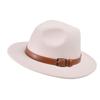 8444 Chapéu Jazz de Aba Larga para Exterior, Proteção Solar e Contra o Sol, Chapéu de Cowboy Ocidental Europeu e Americano, Chapéu de Cavalheiro Britânico Masculino, Transfronteiriço